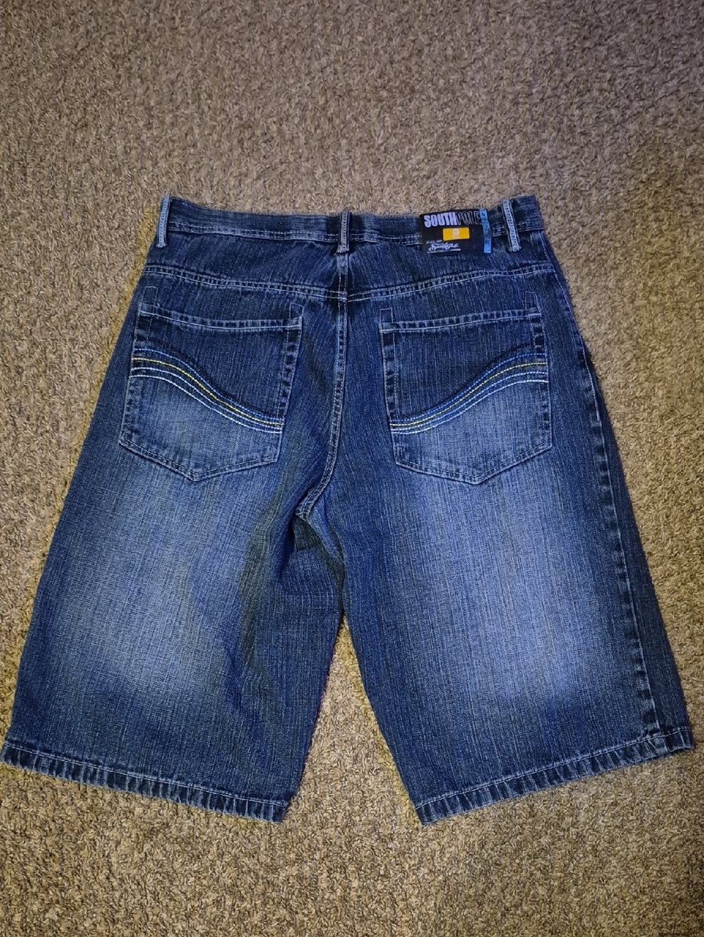 Y2k Baggy Southpole Men's Faded Blue Denim Shorts